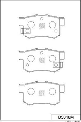 MK Kashiyama D5046M - Brake Pad Set, disc brake autospares.lv