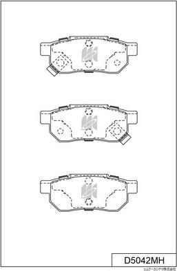 MK Kashiyama D5042MH - Brake Pad Set, disc brake autospares.lv