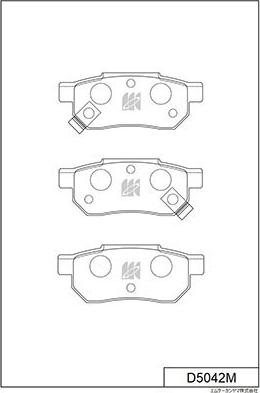 MK Kashiyama D5042M - Brake Pad Set, disc brake autospares.lv