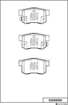 MK Kashiyama D5056MH - Brake Pad Set, disc brake autospares.lv