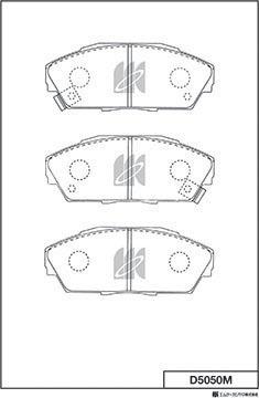 MK Kashiyama D5050M - Brake Pad Set, disc brake autospares.lv