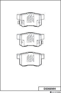 MK Kashiyama D5066MH - Brake Pad Set, disc brake autospares.lv