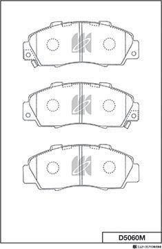 MK Kashiyama D5060M - Brake Pad Set, disc brake autospares.lv