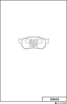 MK Kashiyama D5018 - Brake Pad Set, disc brake autospares.lv