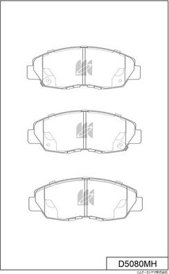 MK Kashiyama D5080MH - Brake Pad Set, disc brake autospares.lv