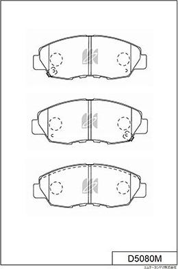 MK Kashiyama D5080M - Brake Pad Set, disc brake autospares.lv