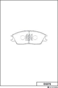 MK Kashiyama D5076 - Brake Pad Set, disc brake autospares.lv