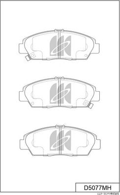 MK Kashiyama D5077MH - Brake Pad Set, disc brake autospares.lv