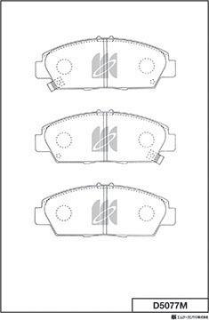 MK Kashiyama D5077M - Brake Pad Set, disc brake autospares.lv