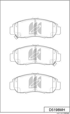 MK Kashiyama D5198MH - Brake Pad Set, disc brake autospares.lv