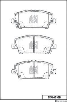 MK Kashiyama D5147MH - Brake Pad Set, disc brake autospares.lv