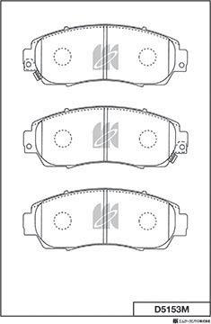 MK Kashiyama D5153M - Brake Pad Set, disc brake autospares.lv