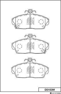 MK Kashiyama D5103M - Brake Pad Set, disc brake autospares.lv