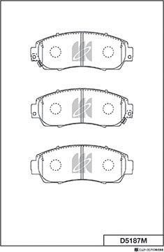 MK Kashiyama D5187M - Brake Pad Set, disc brake autospares.lv