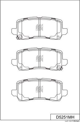 MK Kashiyama D5251MH - Brake Pad Set, disc brake autospares.lv