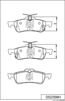 MK Kashiyama D5235MH - Brake Pad Set, disc brake autospares.lv