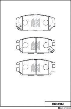 MK Kashiyama D6049M - Brake Pad Set, disc brake autospares.lv