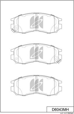 MK Kashiyama D6043MH - Brake Pad Set, disc brake autospares.lv