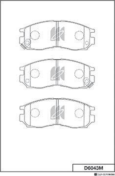 MK Kashiyama D6043M - Brake Pad Set, disc brake autospares.lv
