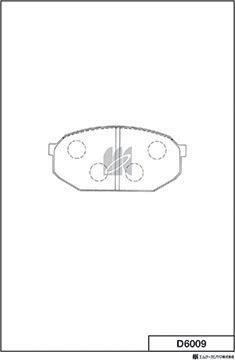 MK Kashiyama D6009 - Brake Pad Set, disc brake autospares.lv