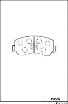 MK Kashiyama D6006 - Brake Pad Set, disc brake autospares.lv