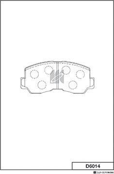 MK Kashiyama D6014 - Brake Pad Set, disc brake autospares.lv