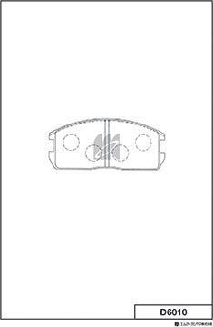 MK Kashiyama D6010 - Brake Pad Set, disc brake autospares.lv