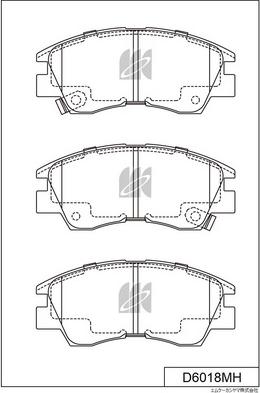 MK Kashiyama D6018MH - Brake Pad Set, disc brake autospares.lv