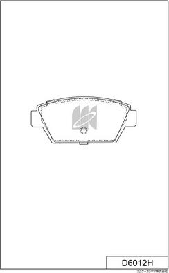 MK Kashiyama D6012H - Brake Pad Set, disc brake autospares.lv