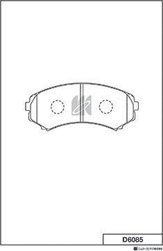 MK Kashiyama D6085 - Brake Pad Set, disc brake autospares.lv