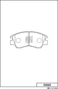 MK Kashiyama D6082 - Brake Pad Set, disc brake autospares.lv