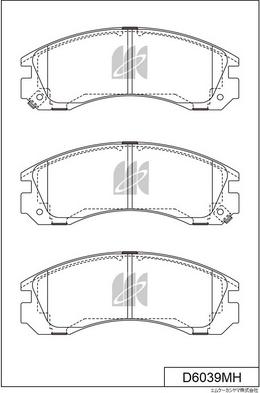 MK Kashiyama D6039MH - Brake Pad Set, disc brake autospares.lv