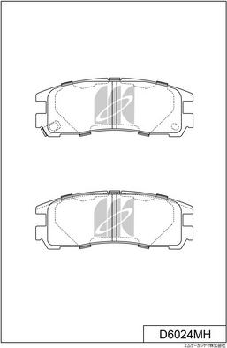 MK Kashiyama D6024MH - Brake Pad Set, disc brake autospares.lv