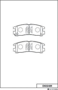 MK Kashiyama D6024M - Brake Pad Set, disc brake autospares.lv