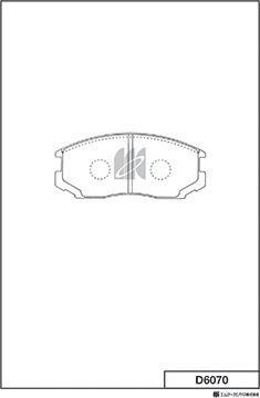 MK Kashiyama D6070 - Brake Pad Set, disc brake autospares.lv