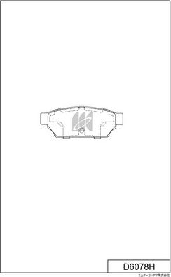 MK Kashiyama D6078H - Brake Pad Set, disc brake autospares.lv