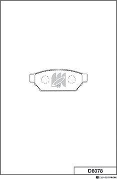 MK Kashiyama D6078 - Brake Pad Set, disc brake autospares.lv