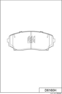 MK Kashiyama D6160H - Brake Pad Set, disc brake autospares.lv