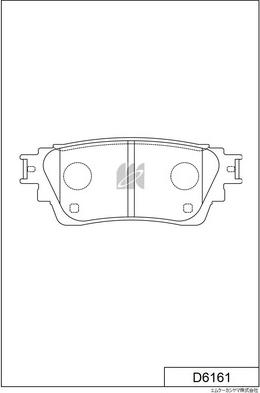 MK Kashiyama D6161 - Brake Pad Set, disc brake autospares.lv