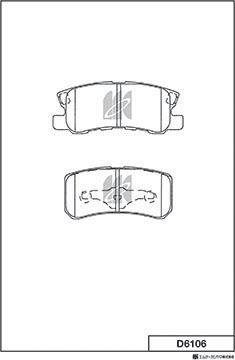 MK Kashiyama D6106 - Brake Pad Set, disc brake autospares.lv