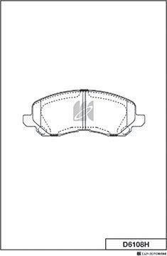 MK Kashiyama D6108H - Brake Pad Set, disc brake autospares.lv