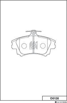 MK Kashiyama D6126 - Brake Pad Set, disc brake autospares.lv