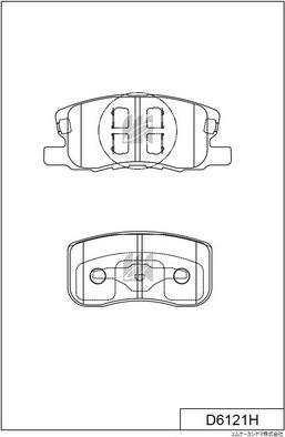 MK Kashiyama D6121H - Brake Pad Set, disc brake autospares.lv