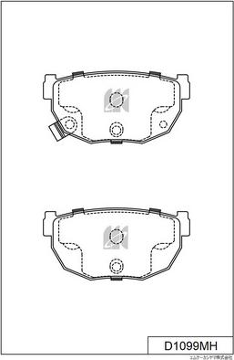 MK Kashiyama D1099MH - Brake Pad Set, disc brake autospares.lv