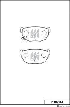 MK Kashiyama D1099M - Brake Pad Set, disc brake autospares.lv