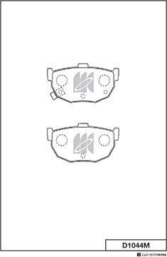 MK Kashiyama D1044M - Brake Pad Set, disc brake autospares.lv