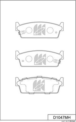 MK Kashiyama D1047MH - Brake Pad Set, disc brake autospares.lv