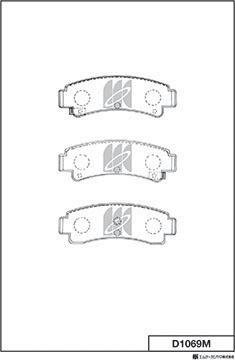 MK Kashiyama D1069M - Brake Pad Set, disc brake autospares.lv