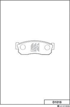 MK Kashiyama D1018 - Brake Pad Set, disc brake autospares.lv