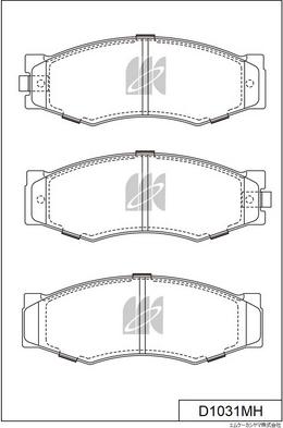 MK Kashiyama D1031MH - Brake Pad Set, disc brake autospares.lv